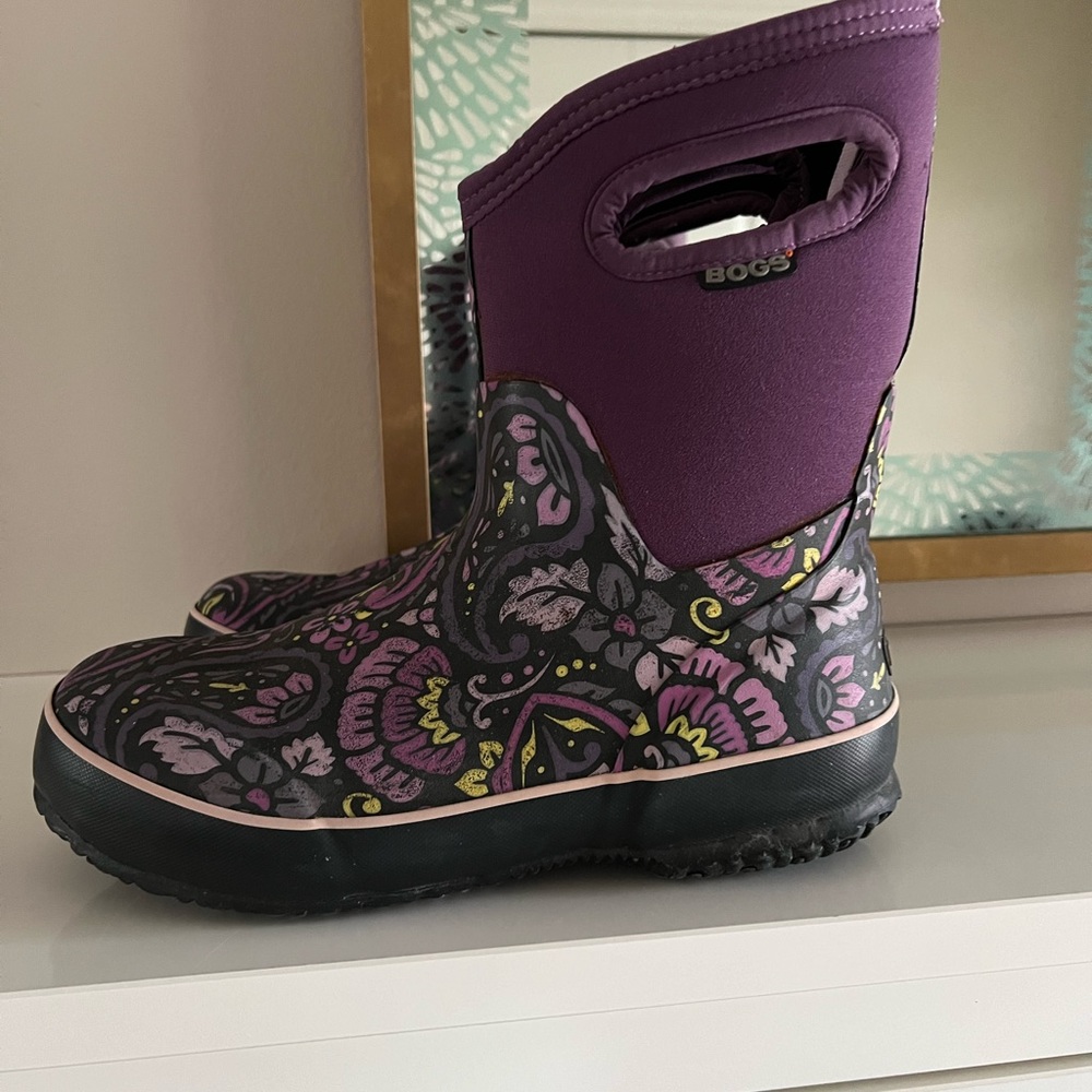 Purple Paisley Bogs Boots